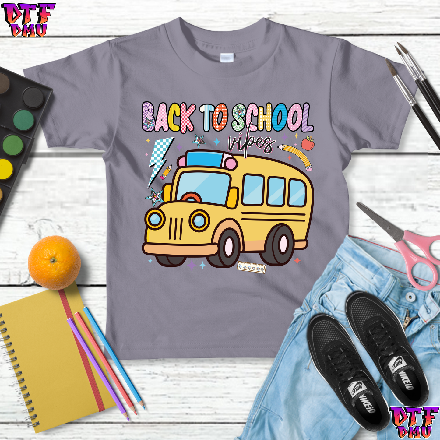Back To School DTF Transfer Print