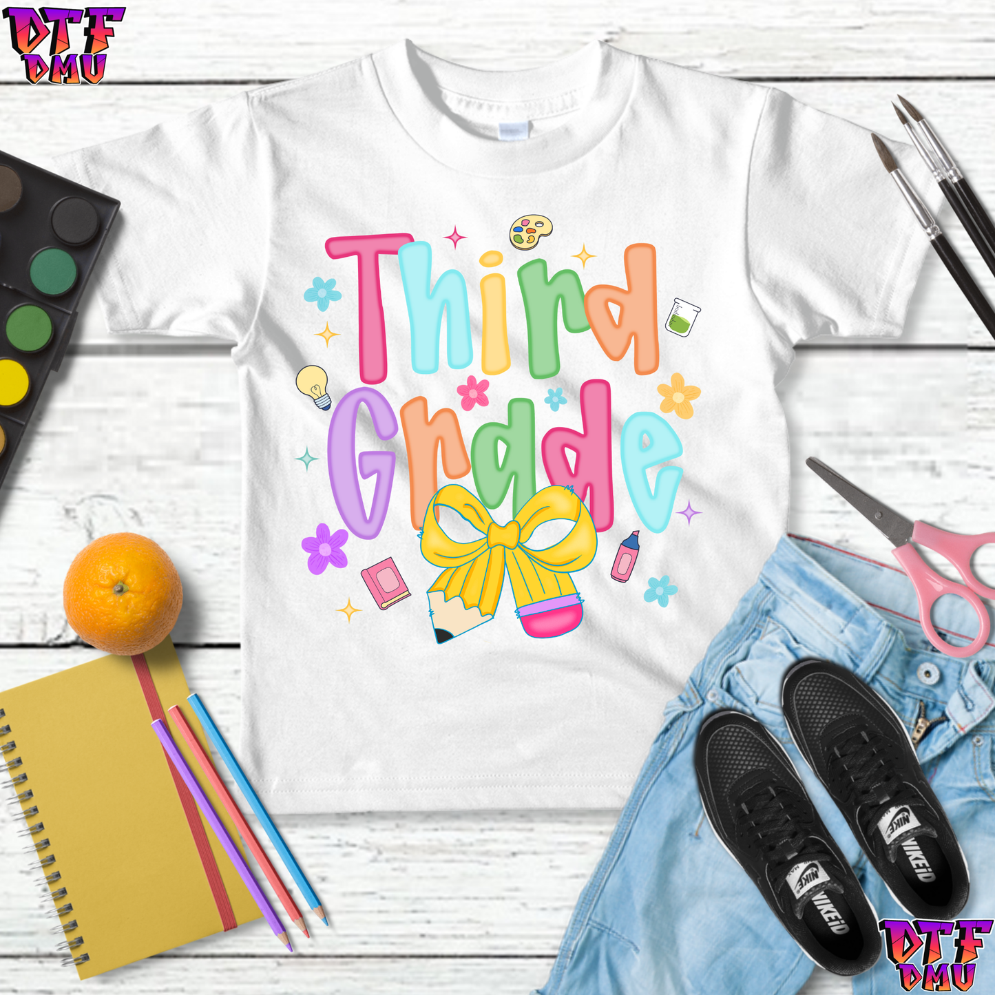 Back To School DTF Transfer Print