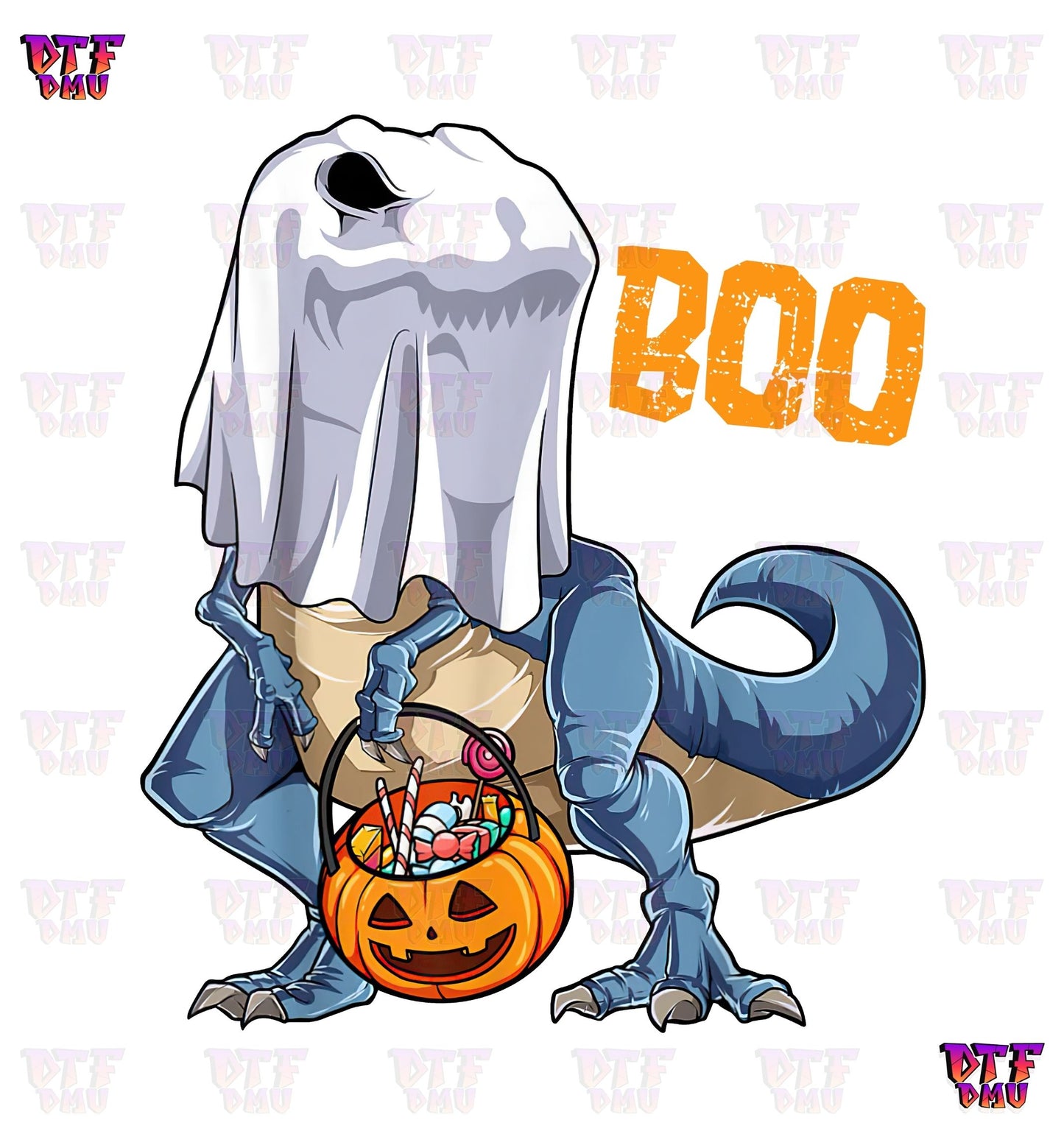Boo T-Rex (DTF Ready to Apply Transfer Print)