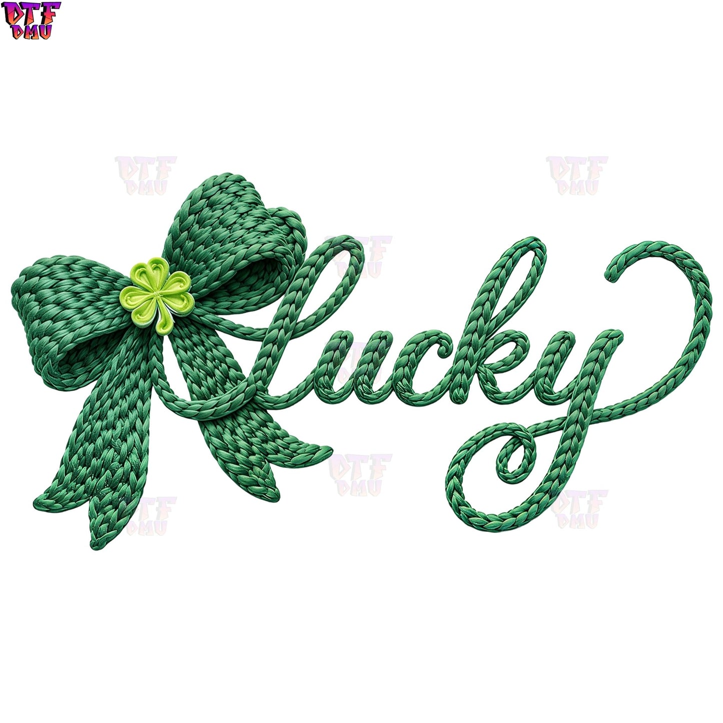 St. Patrick's Day Faux Yarn/Cochet DTF Transfer print Only.