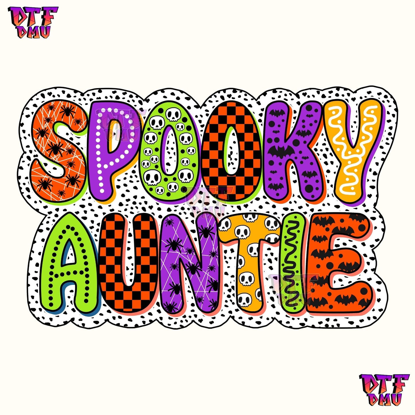 SPOOKY MAMA AUNTIE SEASON VIBES STAY SPOOKY (DTF TRANSFERS)