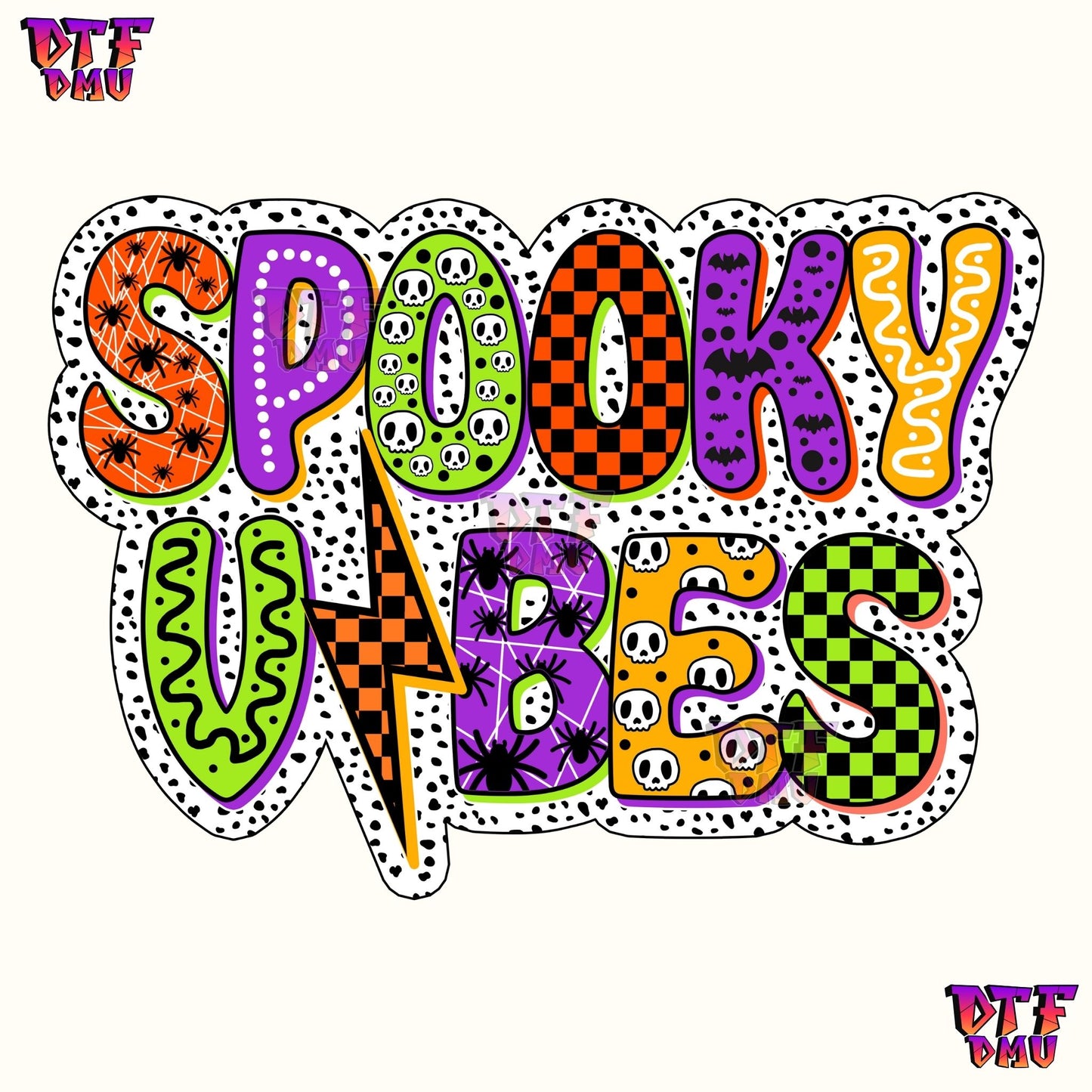 SPOOKY MAMA AUNTIE SEASON VIBES STAY SPOOKY (DTF TRANSFERS)