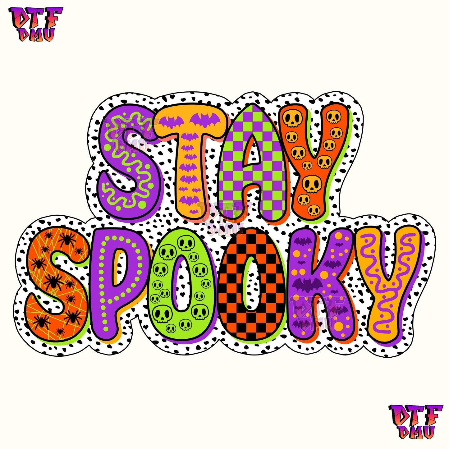 SPOOKY MAMA AUNTIE SEASON VIBES STAY SPOOKY (DTF TRANSFERS)