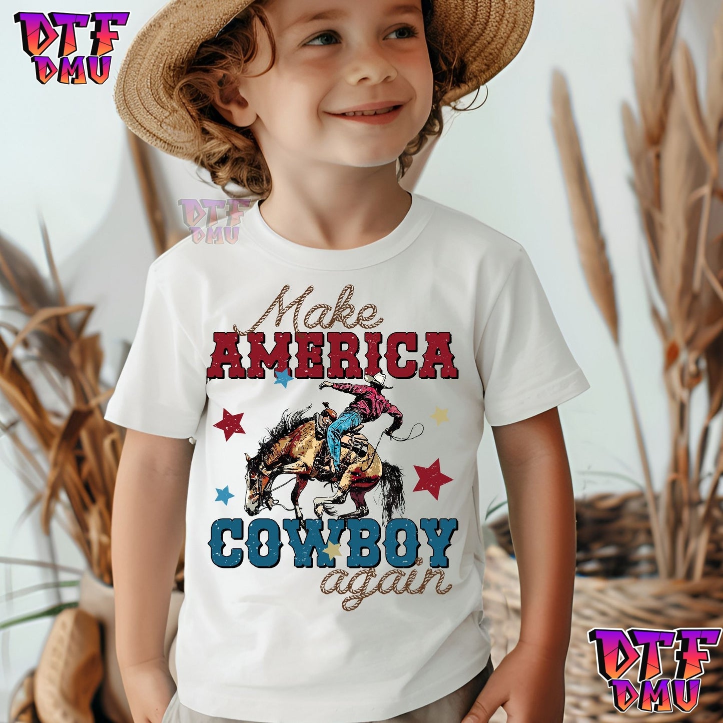 Make America Cowboy Again 4TH OF JULY Independence Day DTF transfers