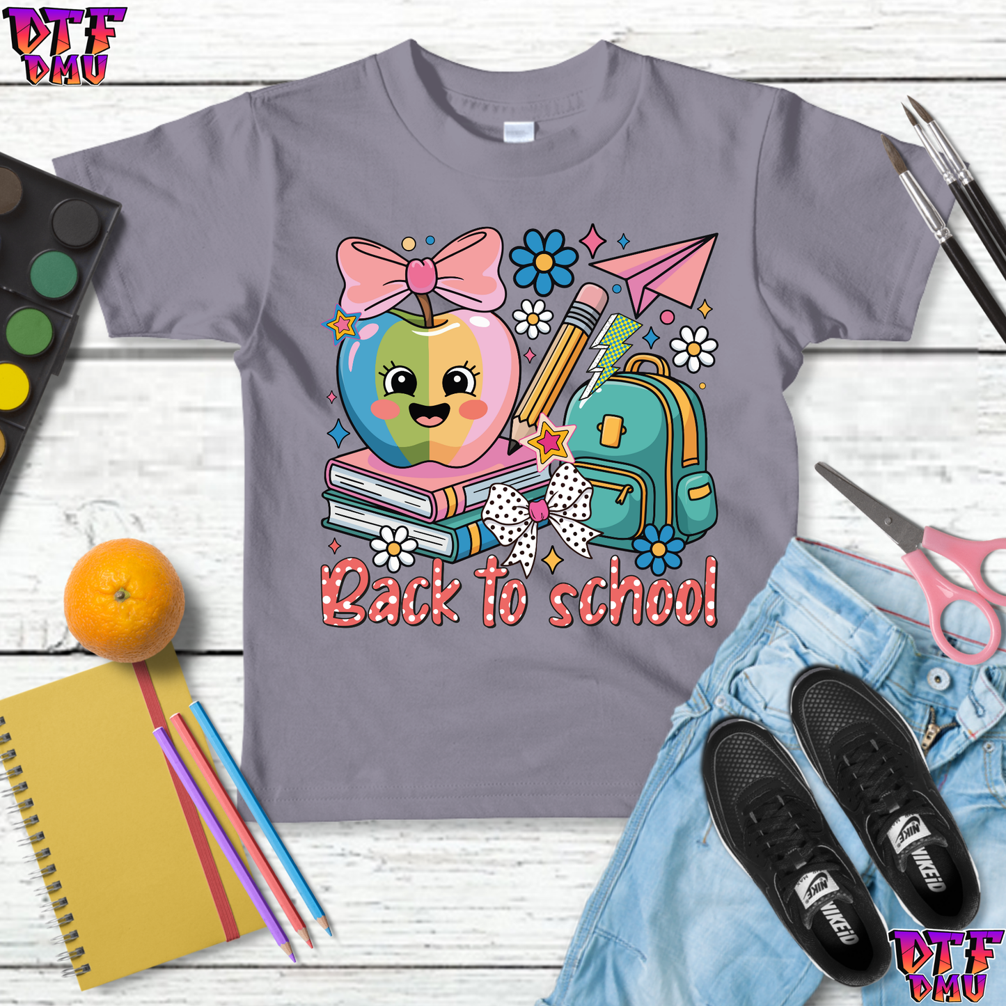 Back To School DTF Transfer Print