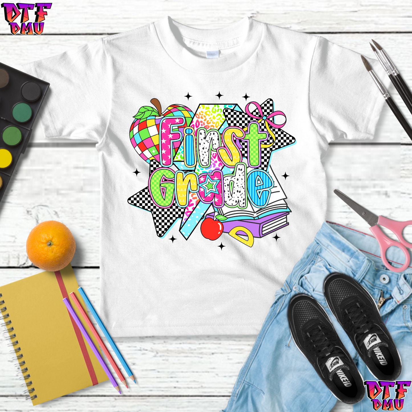 Groovy Back To School DTF Transfer Print