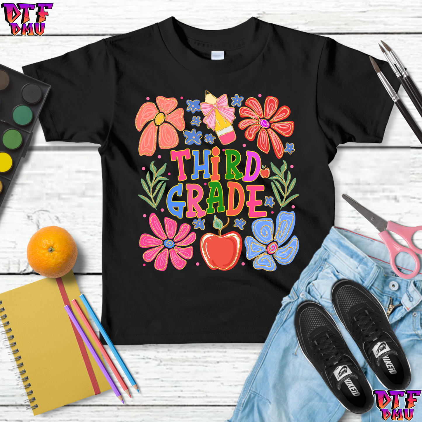 Boho Back To School DTF Transfer Print