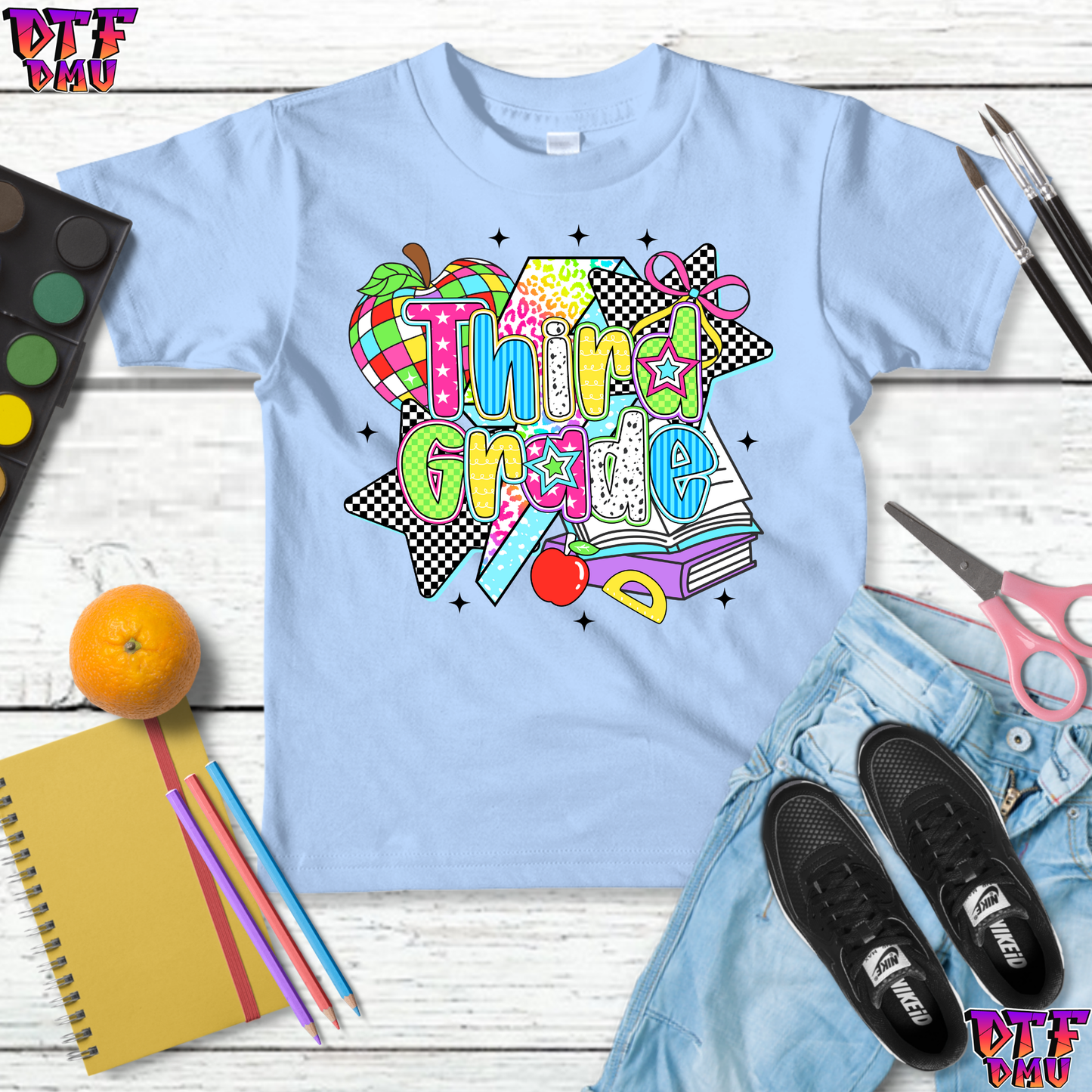 Groovy Back To School DTF Transfer Print