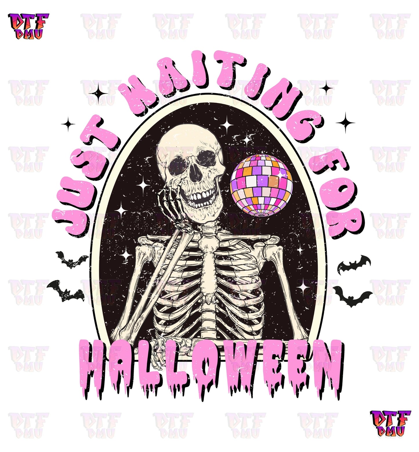Just Waiting For Halloween (DTF Ready to Apply Transfer Print)