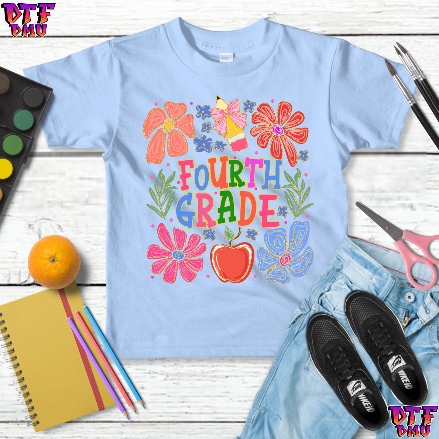 Boho Back To School DTF Transfer Print