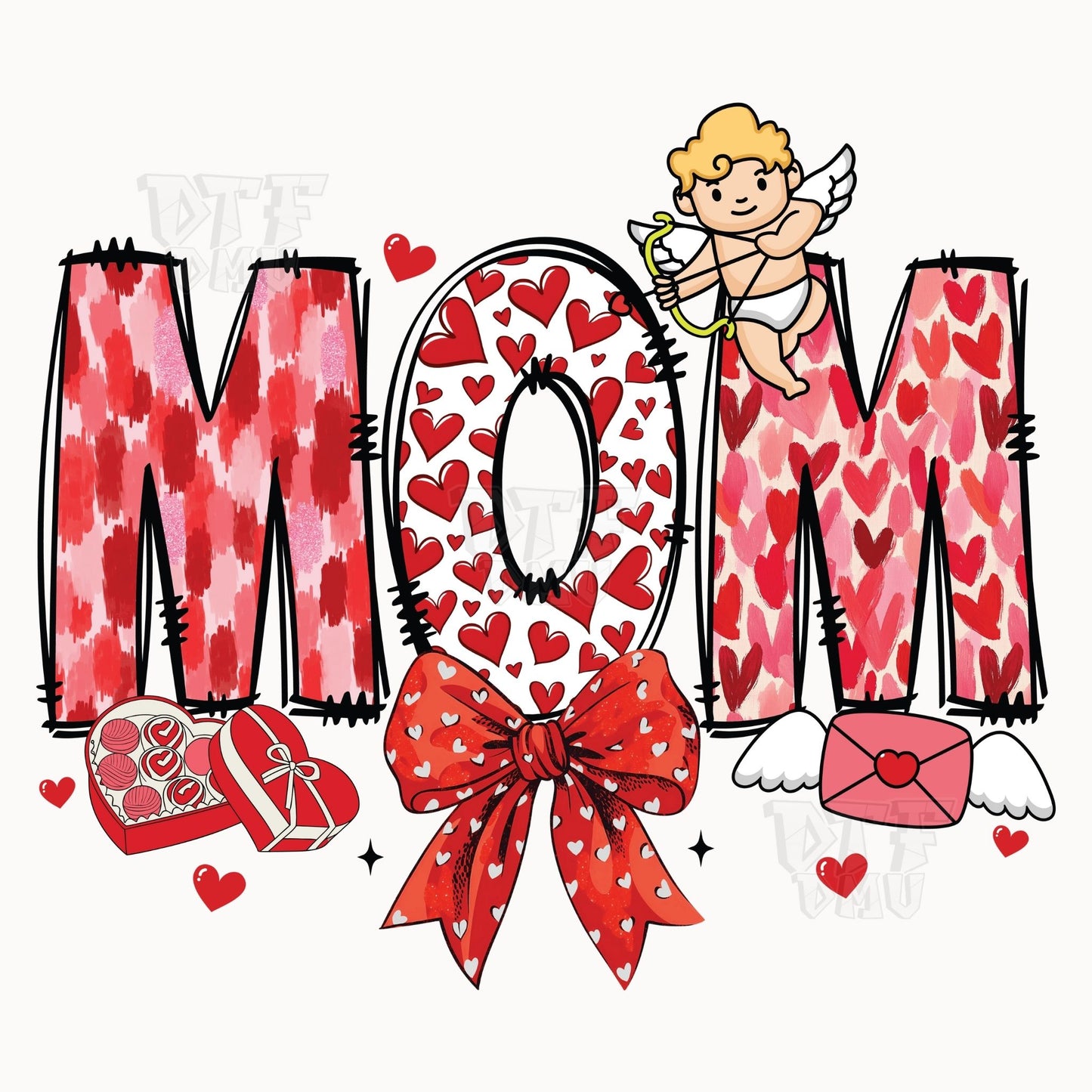 Family Theme Valentine's Day DTF Transfer Print Only