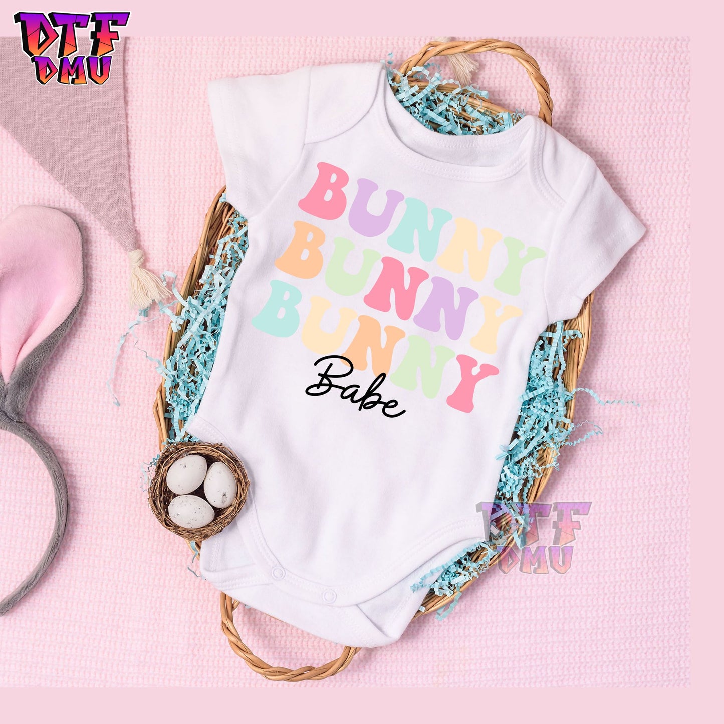 Bunny Babe Easter DTF Transfer Print