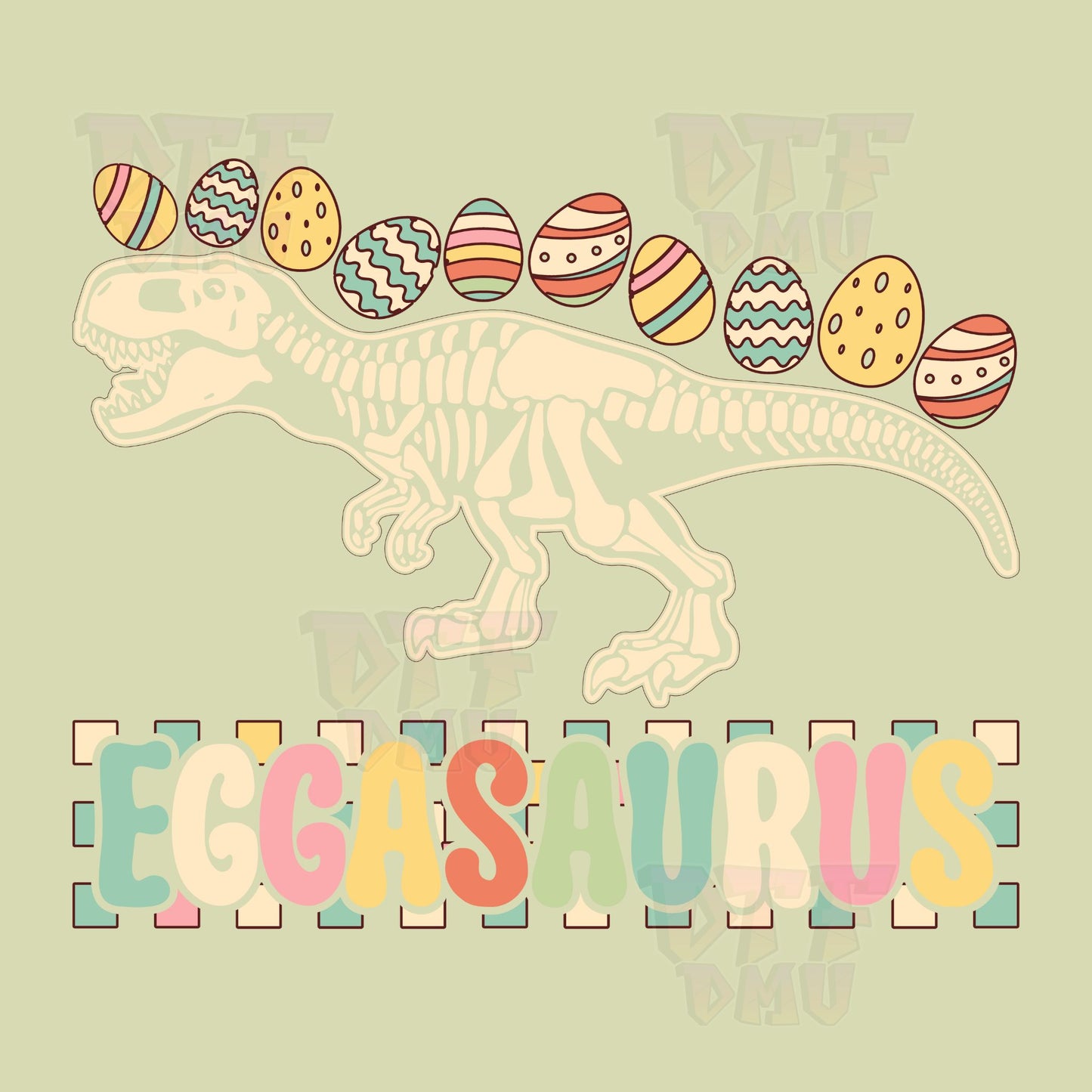 EGGASAURUS Easter DTF Transfer Print