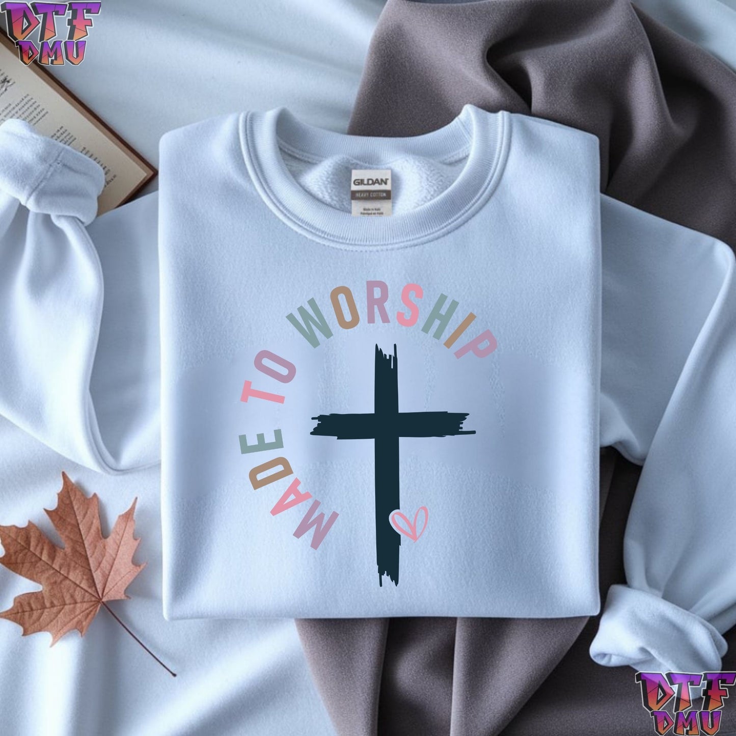 MADE TO WORSHIP Christian DTF Transfer Print.