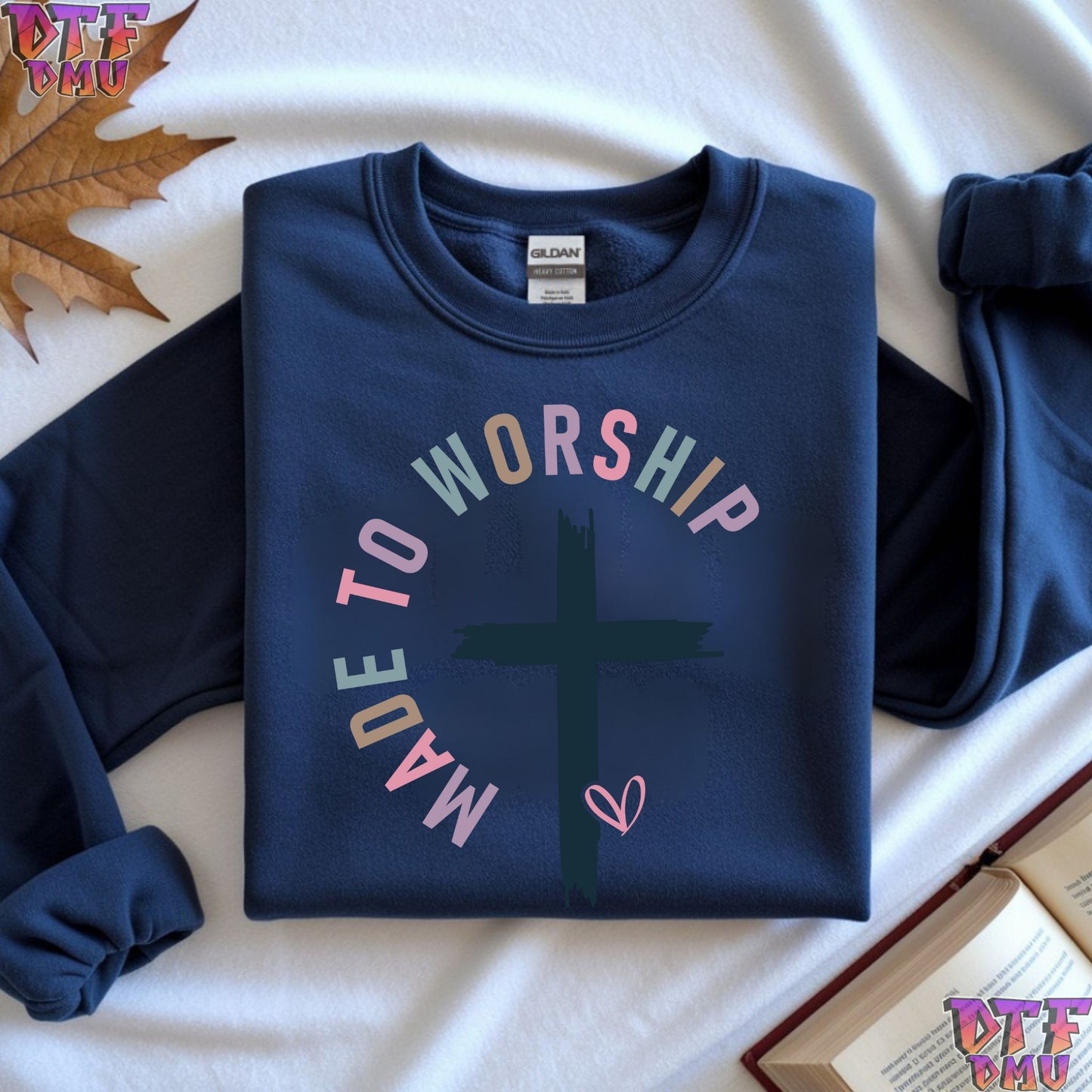 MADE TO WORSHIP Christian DTF Transfer Print.