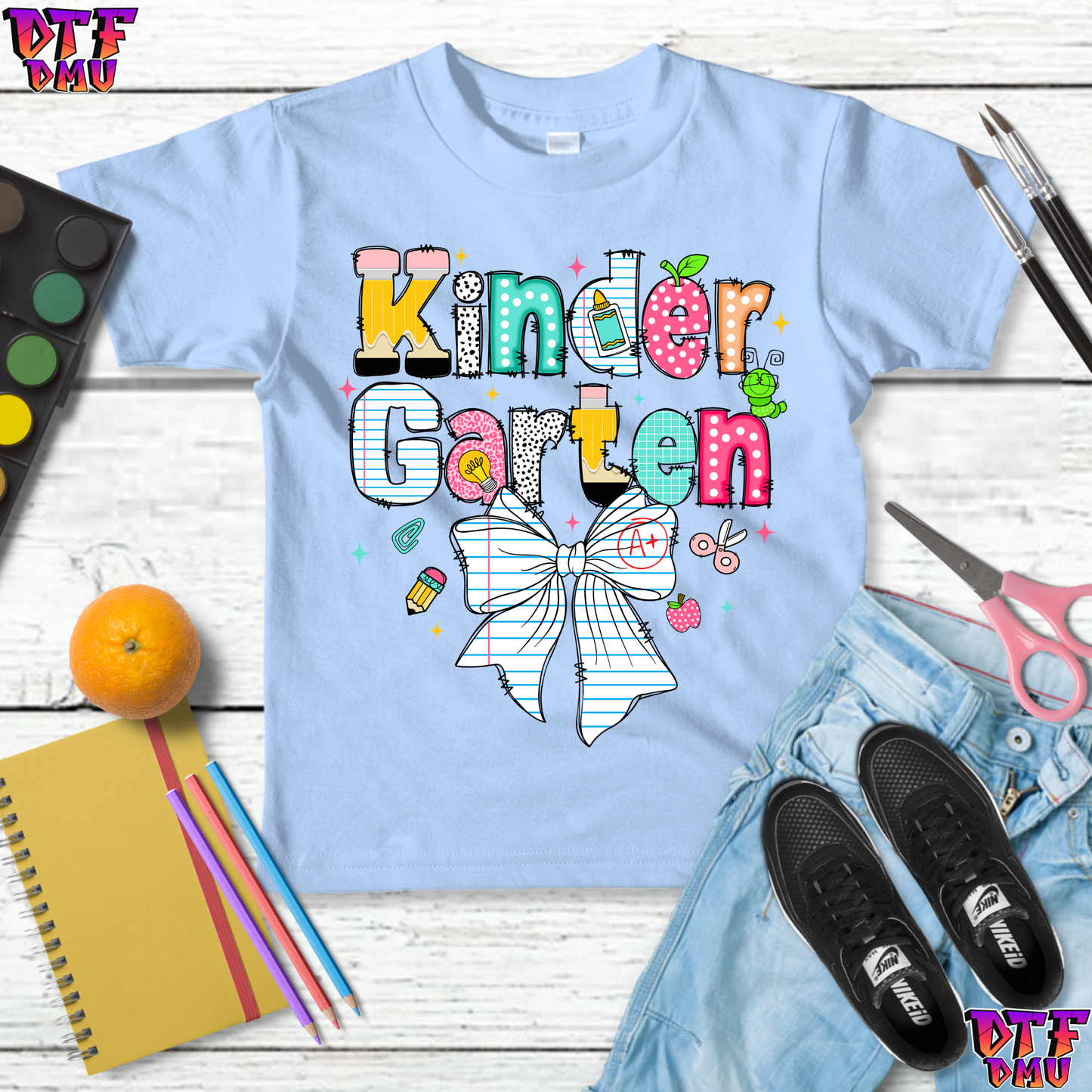 Back To School BOW DTF Transfer Print