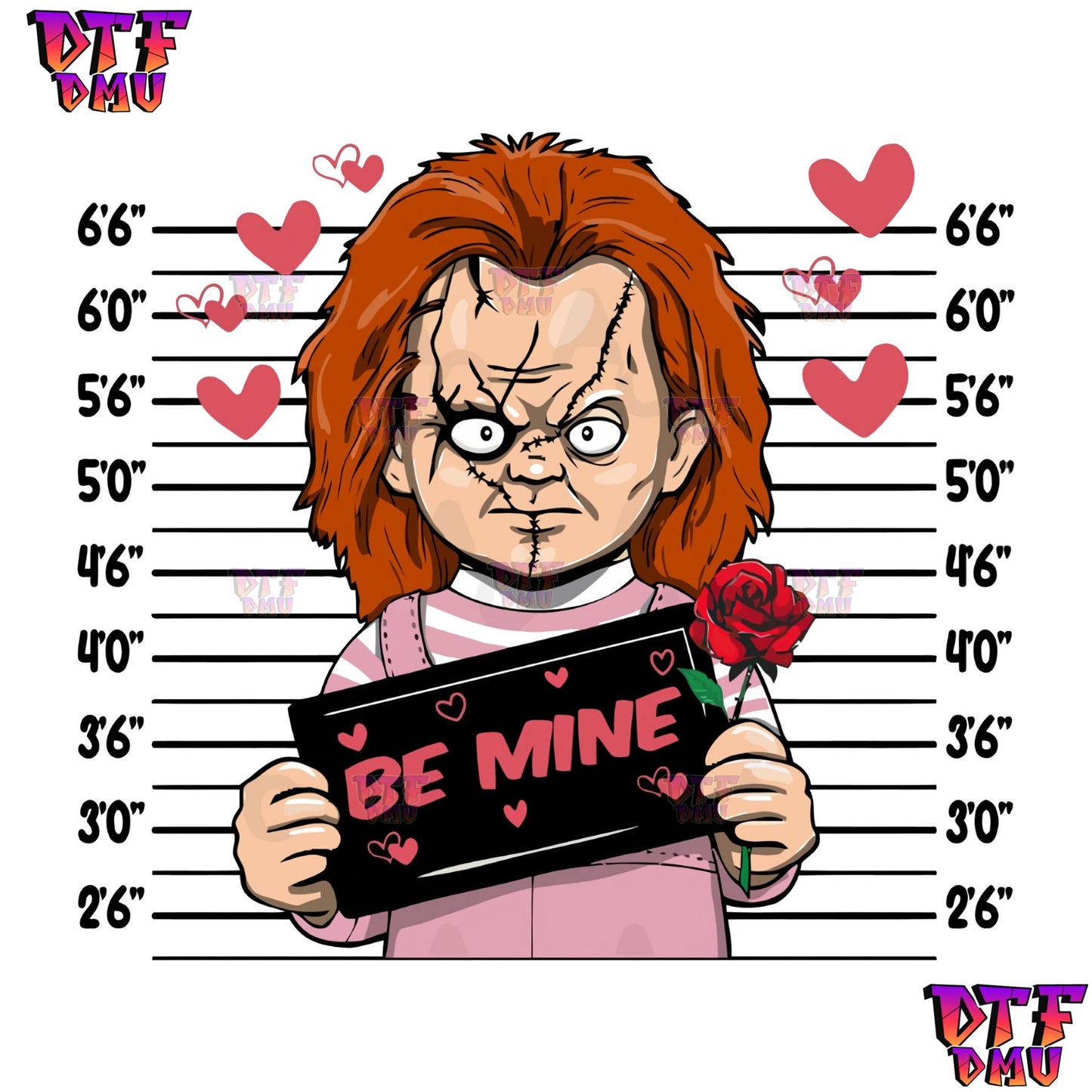 Chucky Be Mine Valentine's Day DTF Transfer