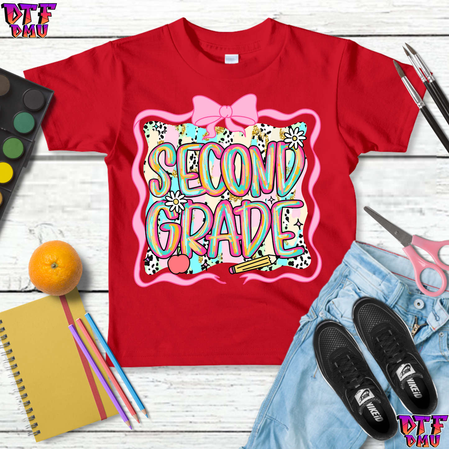Retro Back to School DTF Transfer Print