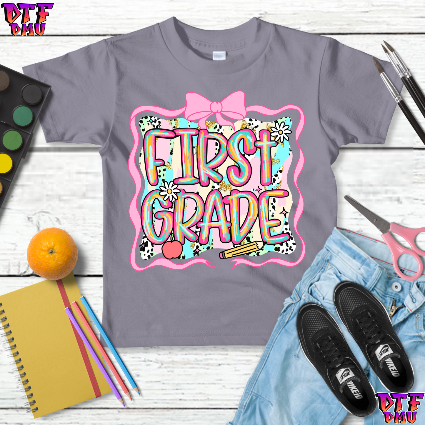 Retro Back to School DTF Transfer Print
