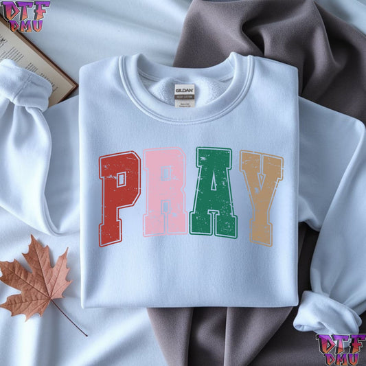 AMEN/PRAY Christian DTF Transfer Print.