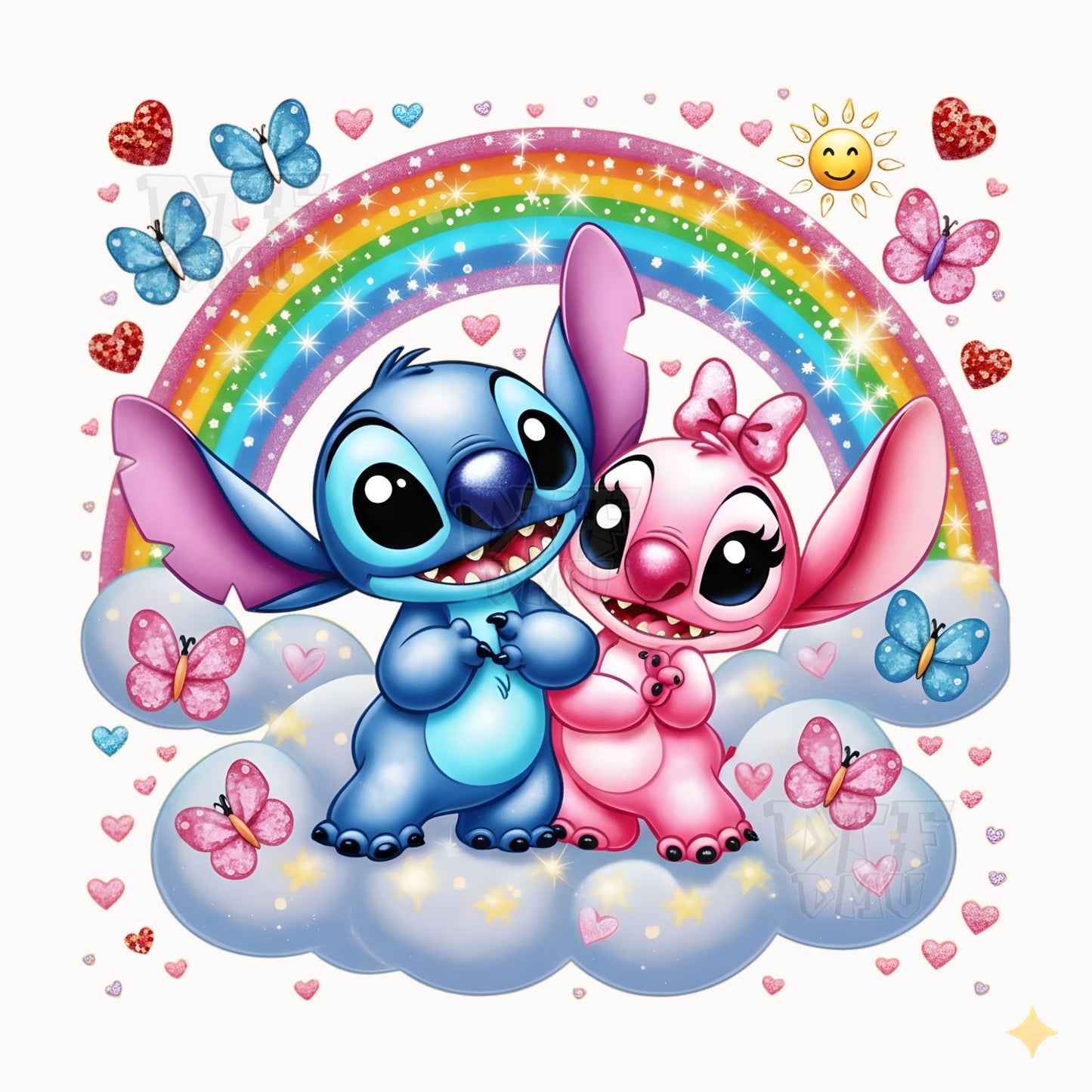 Stitch Valentine's Day  DTF Transfer Print Only.