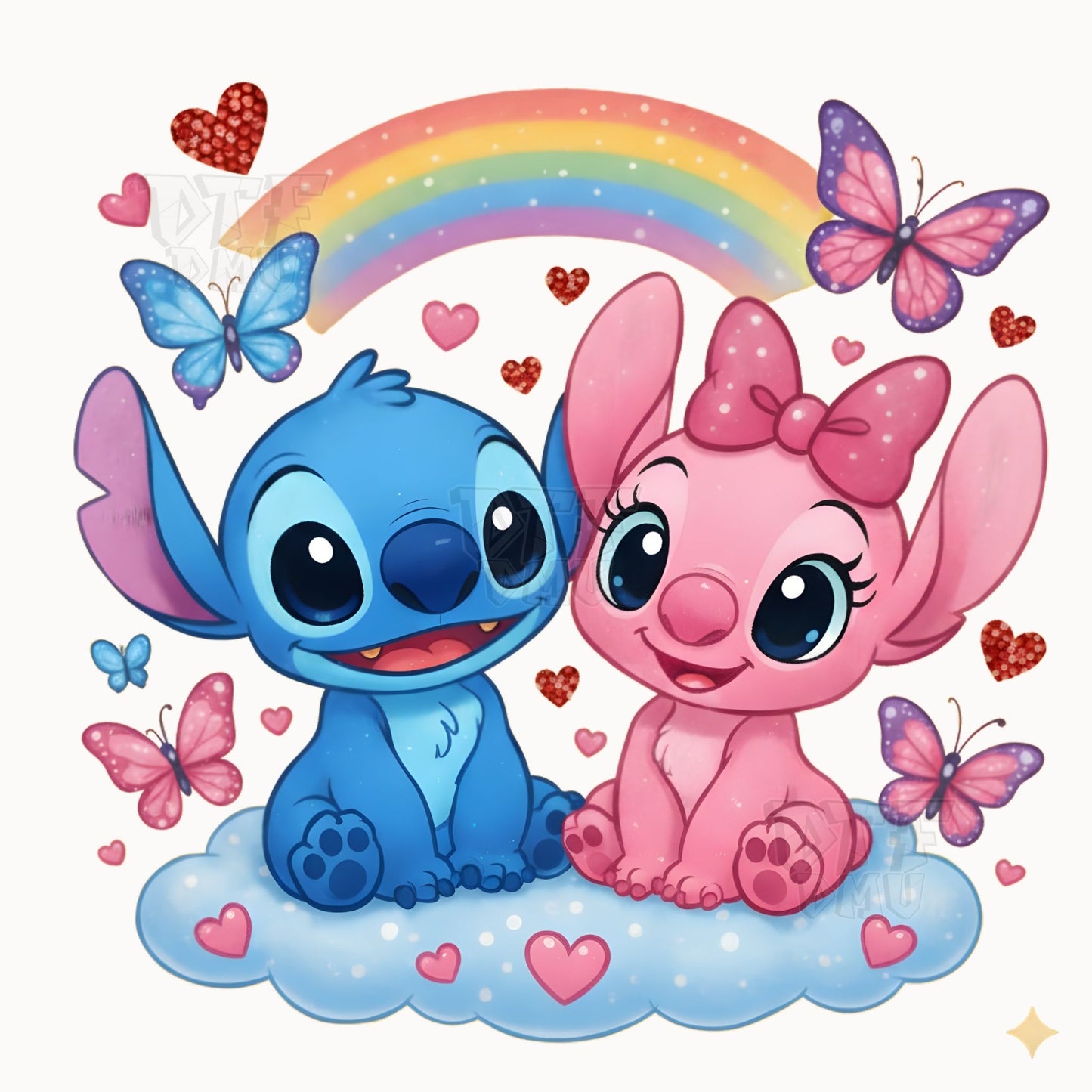 Stitch Valentine's Day  DTF Transfer Print Only.