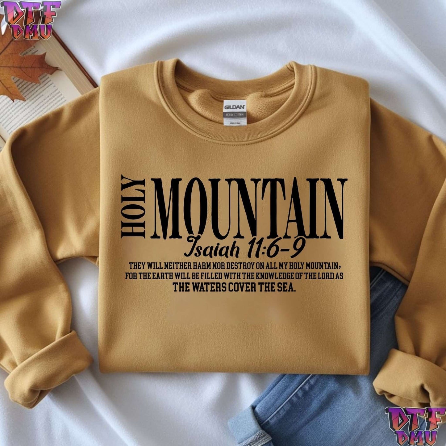 Holy Mountain Christian DTF Transfer Print.
