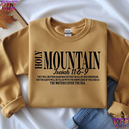 Holy Mountain Christian DTF Transfer Print.
