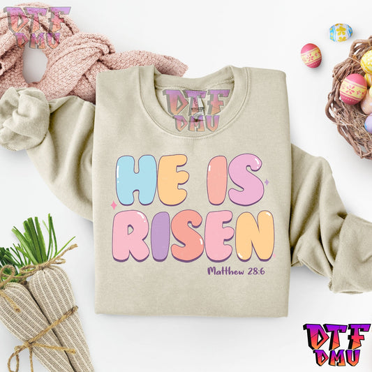 HE IS RISEN Ready to Press DTF Transfer