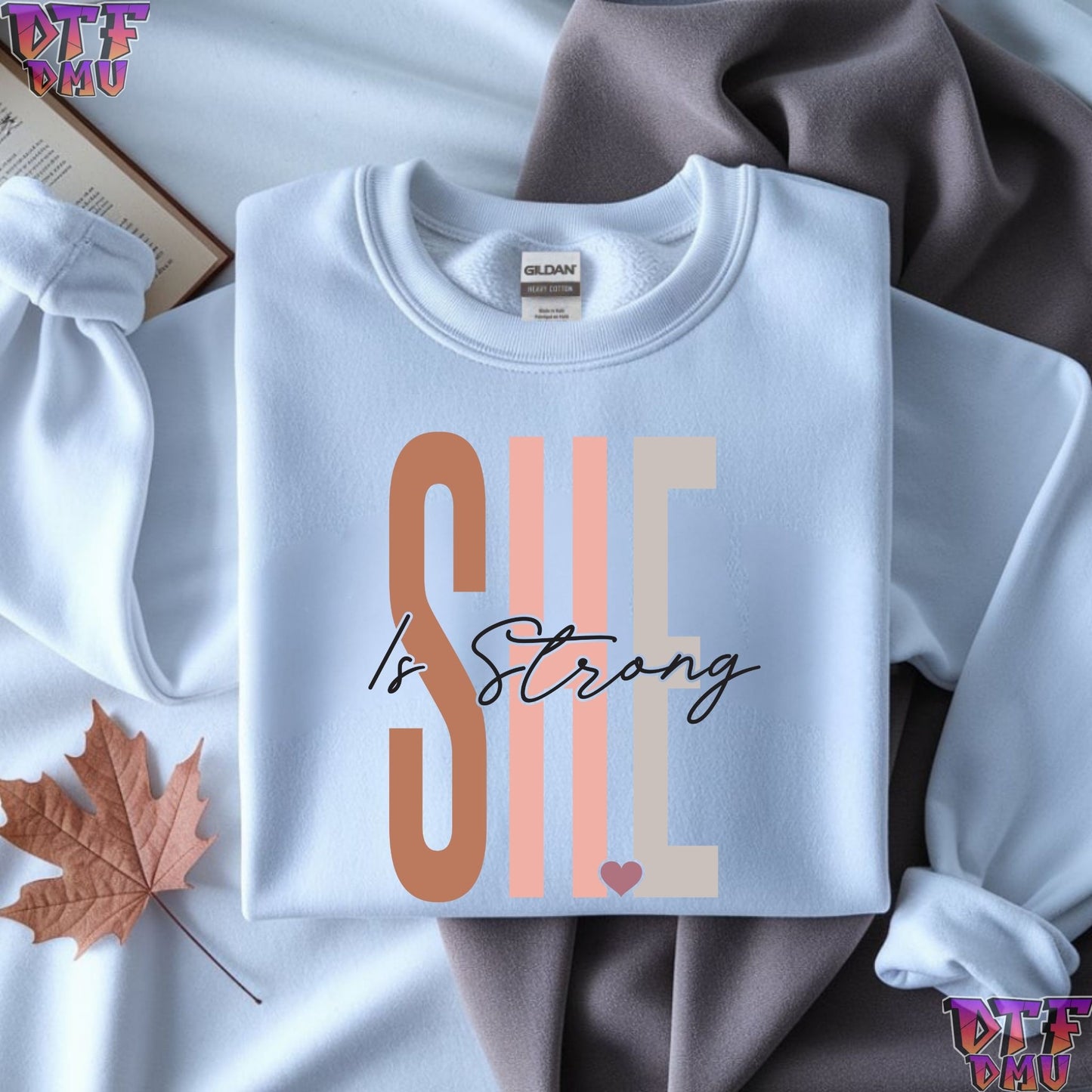 SHE IS STRONG Christian DTF Transfer Print.