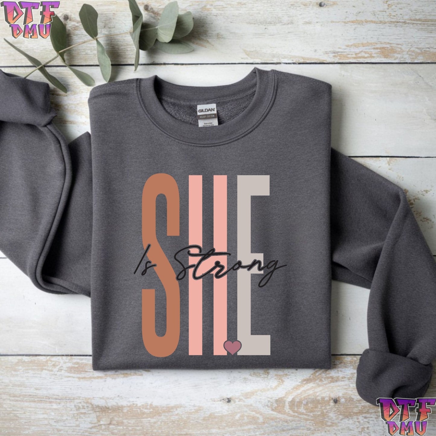 SHE IS STRONG Christian DTF Transfer Print.