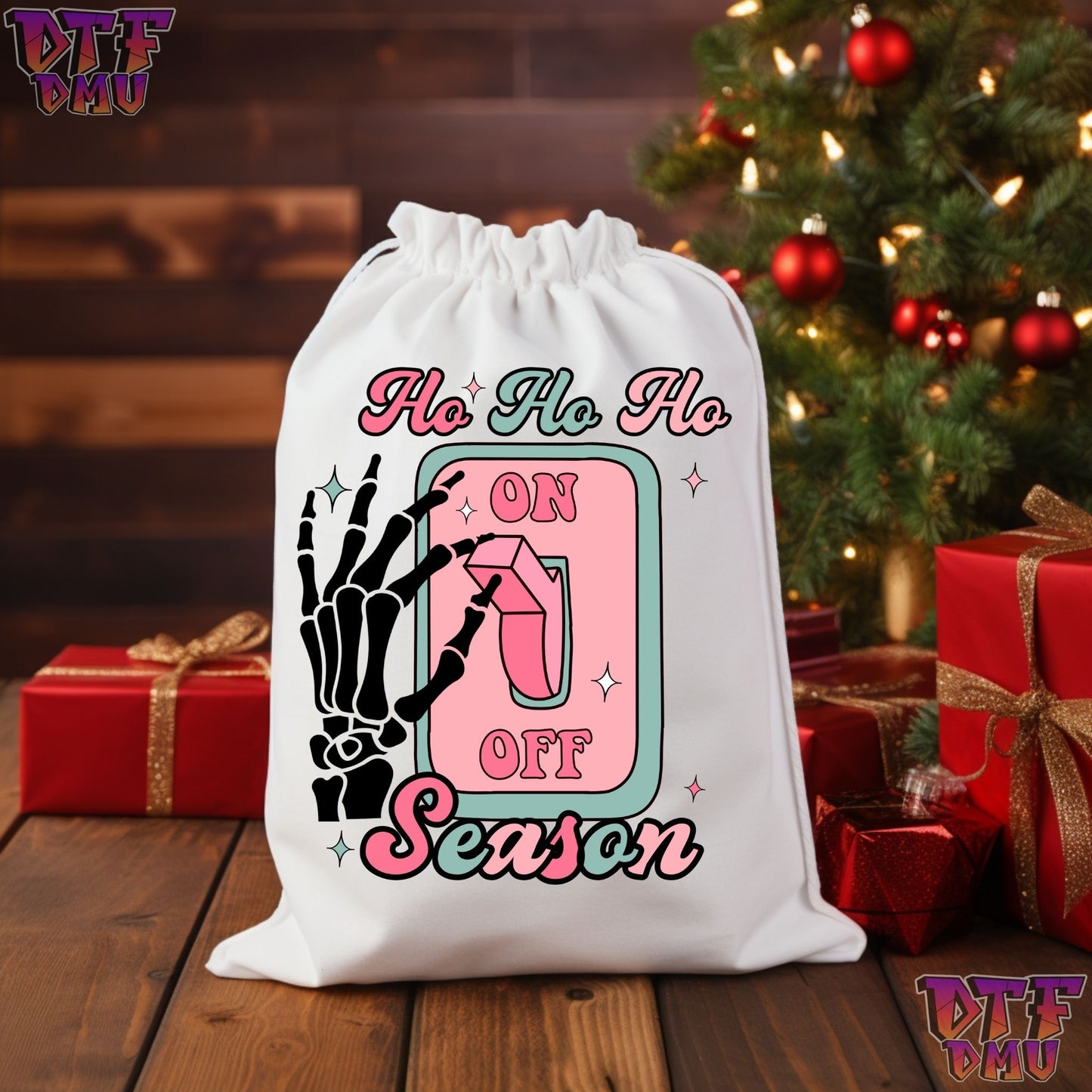 HO HO HO Season DTF Transfer Print for T-Shirts