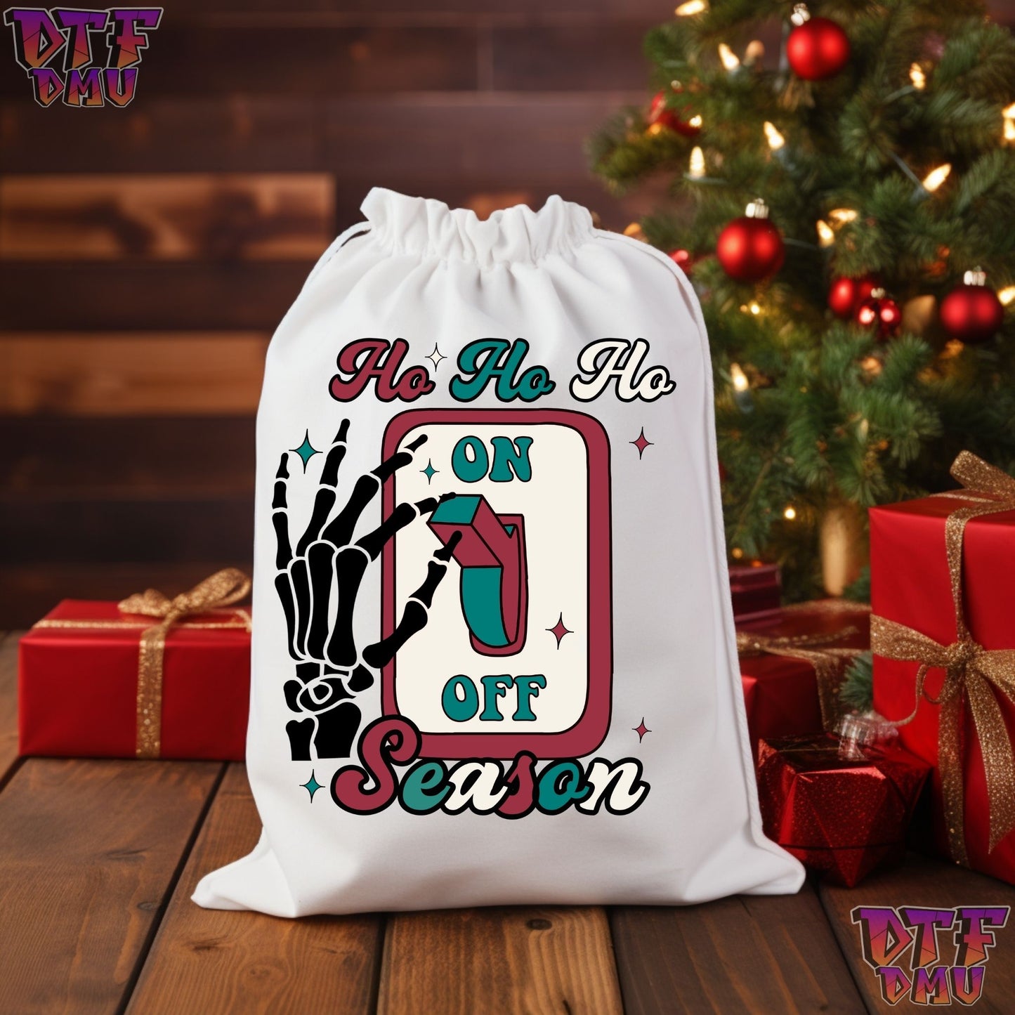 HO HO HO Season DTF Transfer Print for T-Shirts