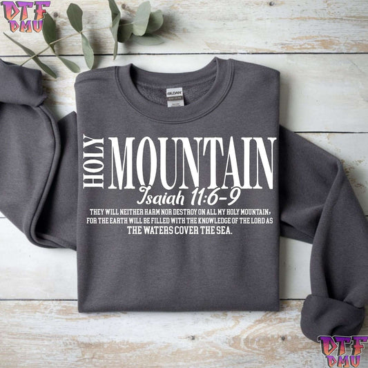 Holy Mountain Christian DTF Transfer Print.