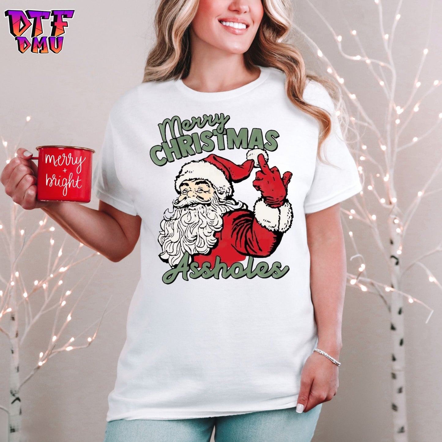 Merry Christmas ASSHOLES DTF Transfer Print