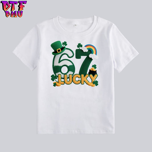 67 Faux Yarn/Crochet St. Patrick's Day DTF Transfer print Only.