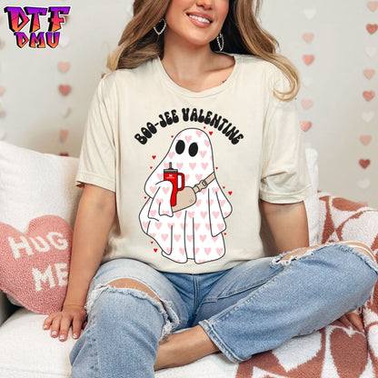 Boo Jee Ghost  Valentine's Day DTF Transfer