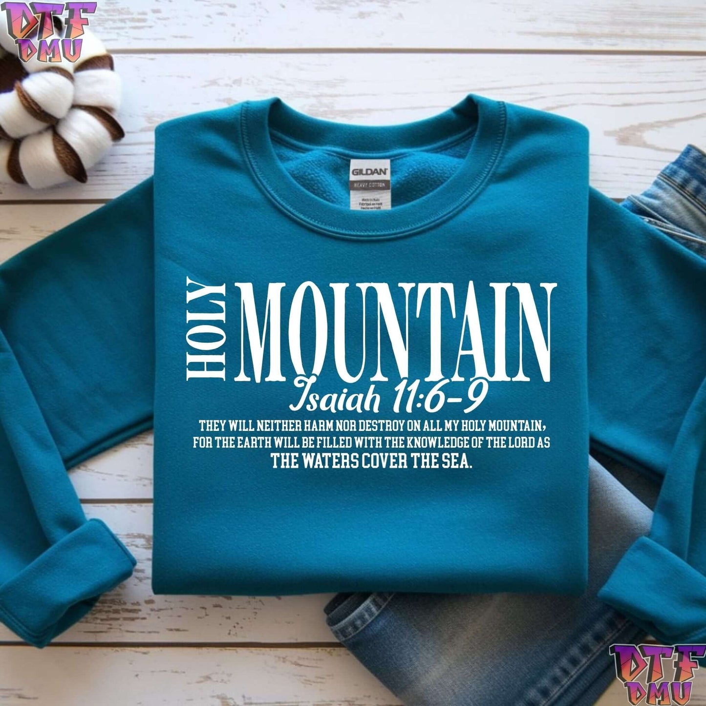 Holy Mountain Christian DTF Transfer Print.