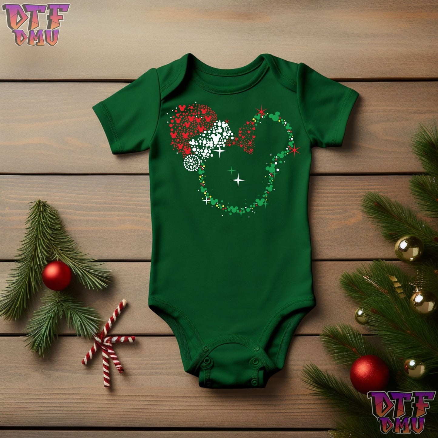 MICKEY AND MINNIE CHRISTMAS HOLIDAY T-SHIRT DTF Transfer Print Only