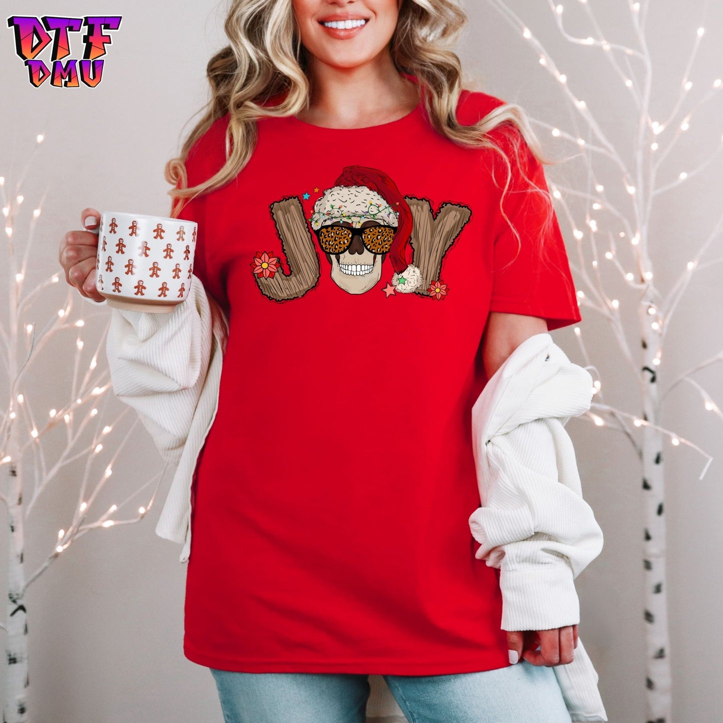 JOY Christmas Holiday DTF Transfer Print