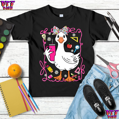 FANCY DUCK Back To School DTF Transfer Print