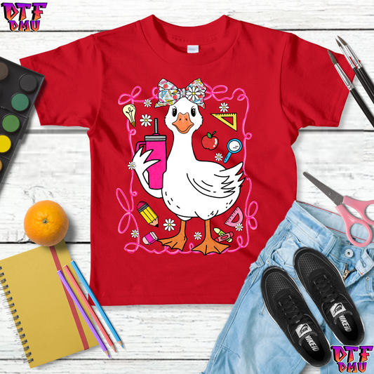 FANCY DUCK Back To School DTF Transfer Print
