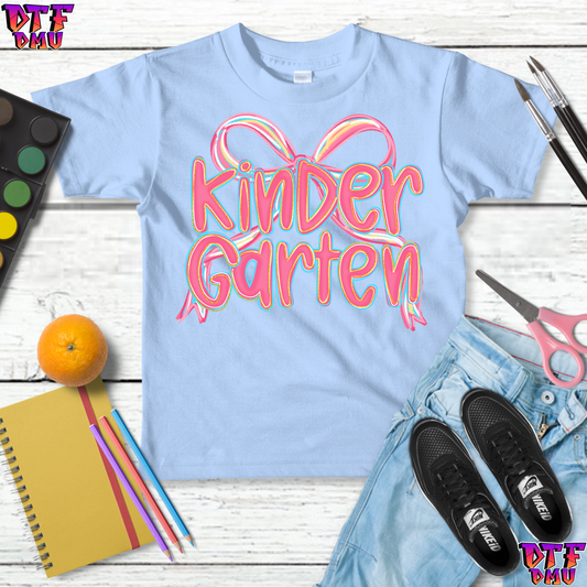Bow Back To School DTF Transfer Print