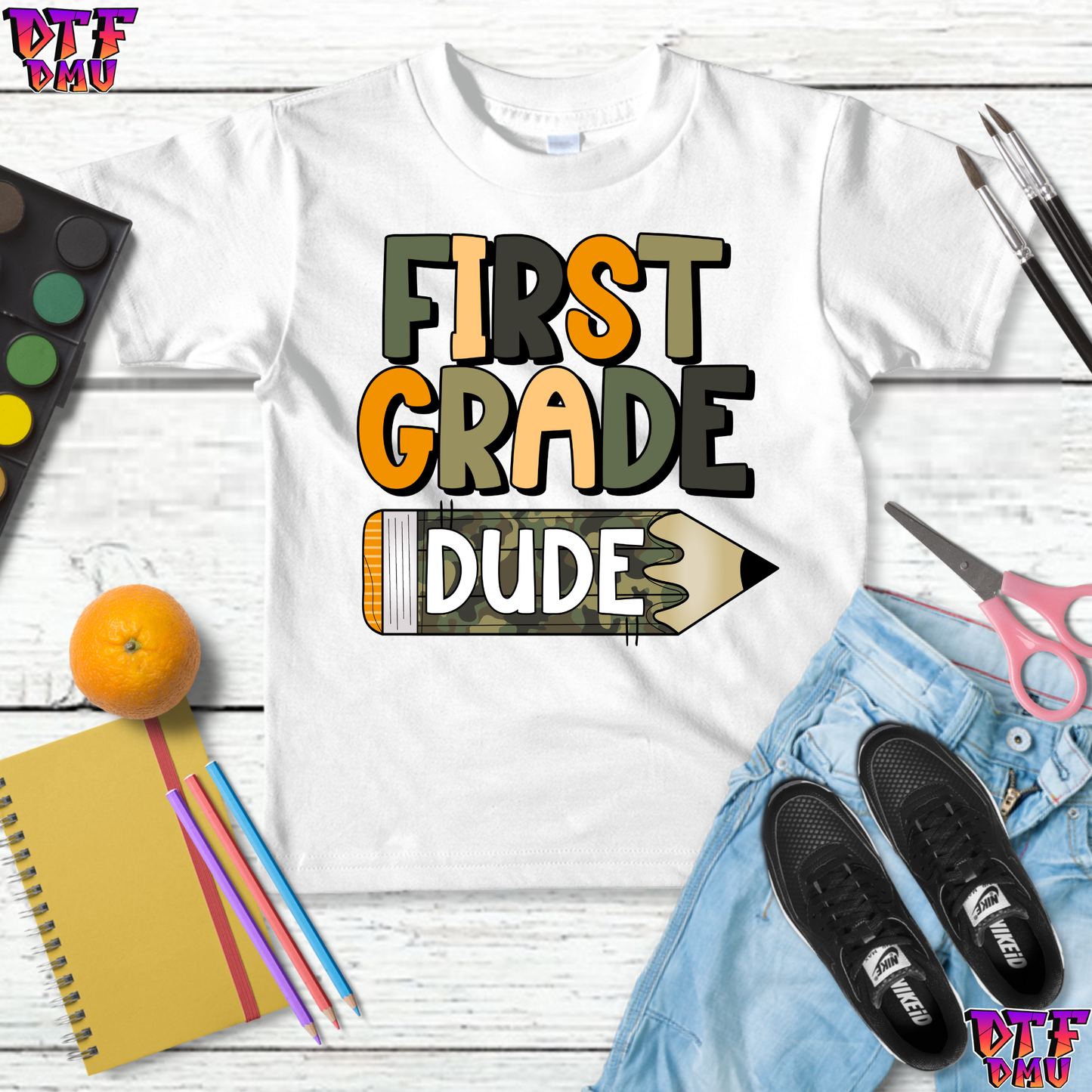 CAMO Print Back to School DTF Transfer Print