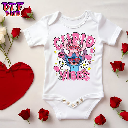 Cupid Vibes Lilo and Stitch Valentine's Day DTF Transfer