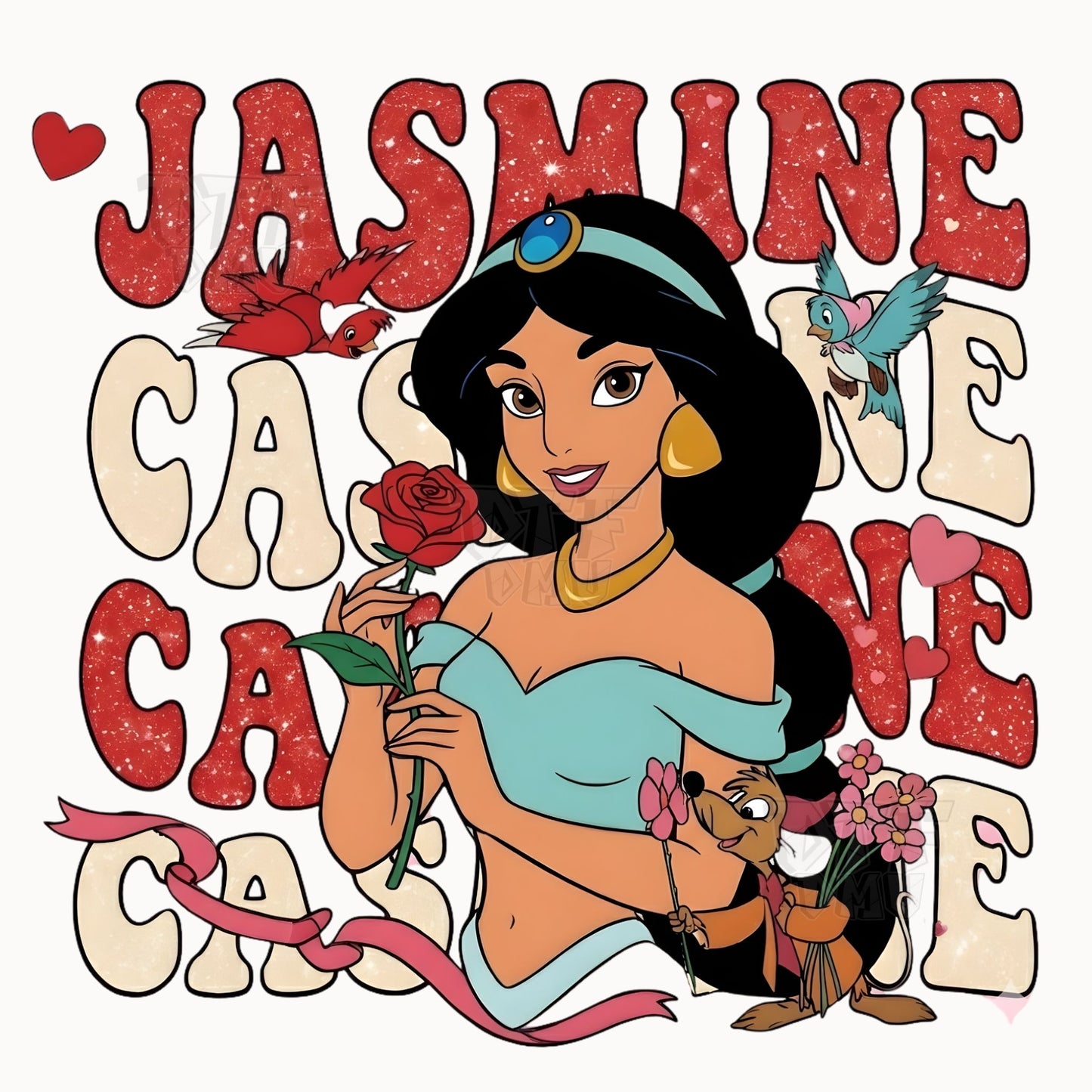 Disney Princess Valentine's Day DTF Transfer Print Only