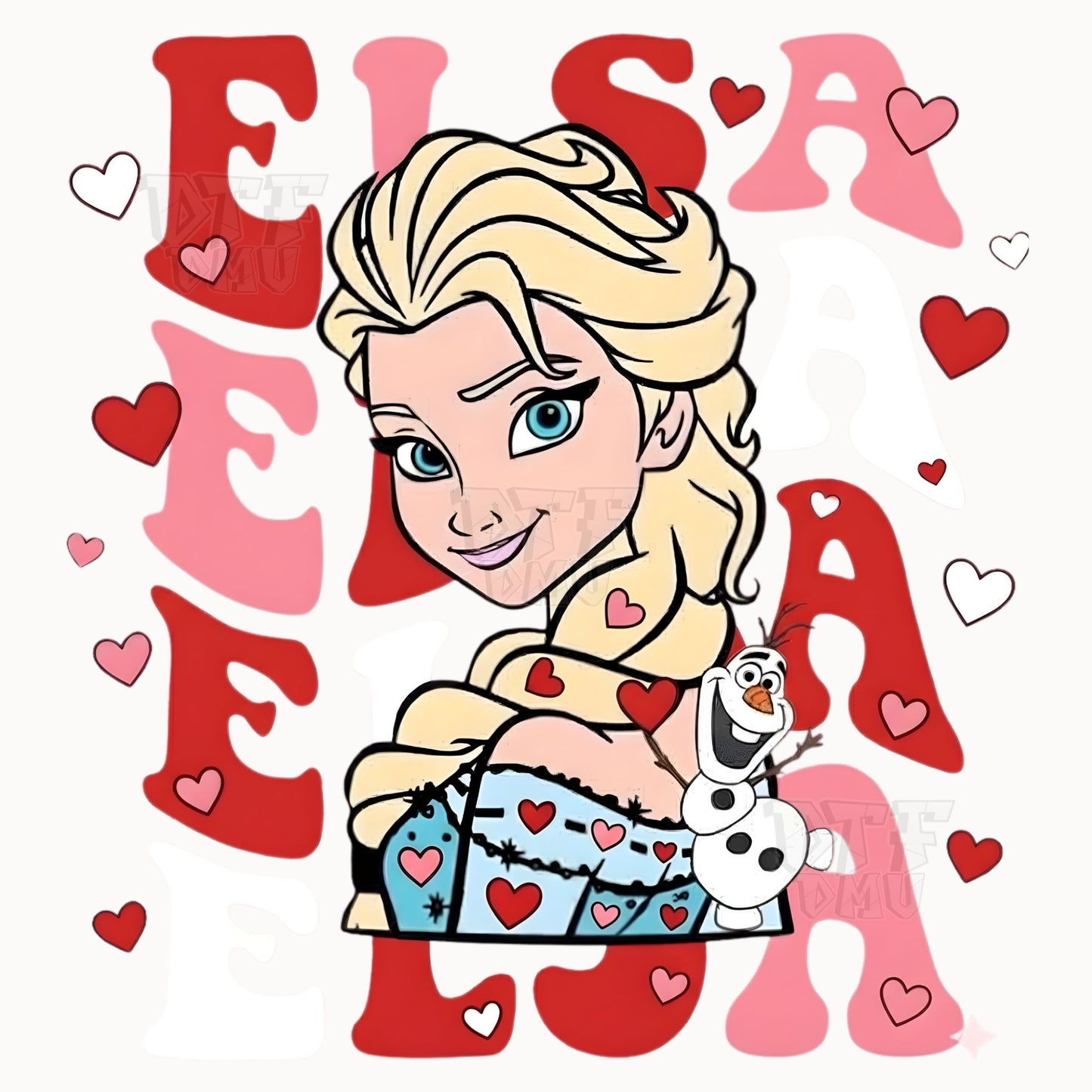 Disney Princess Valentine's Day DTF Transfer Print Only