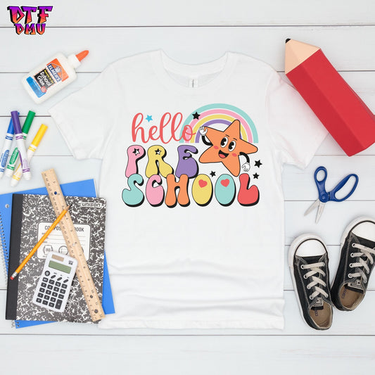 Back To School Hello Grade DTF Transfer Print