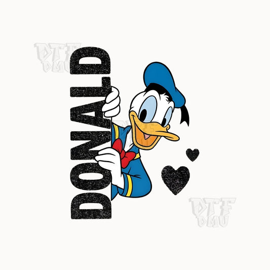 Donald and Mickey Valentine's Day  DTF Transfer Print Only.