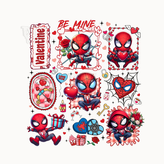 Spider Man Valentine's Day  DTF Transfer Print Only.